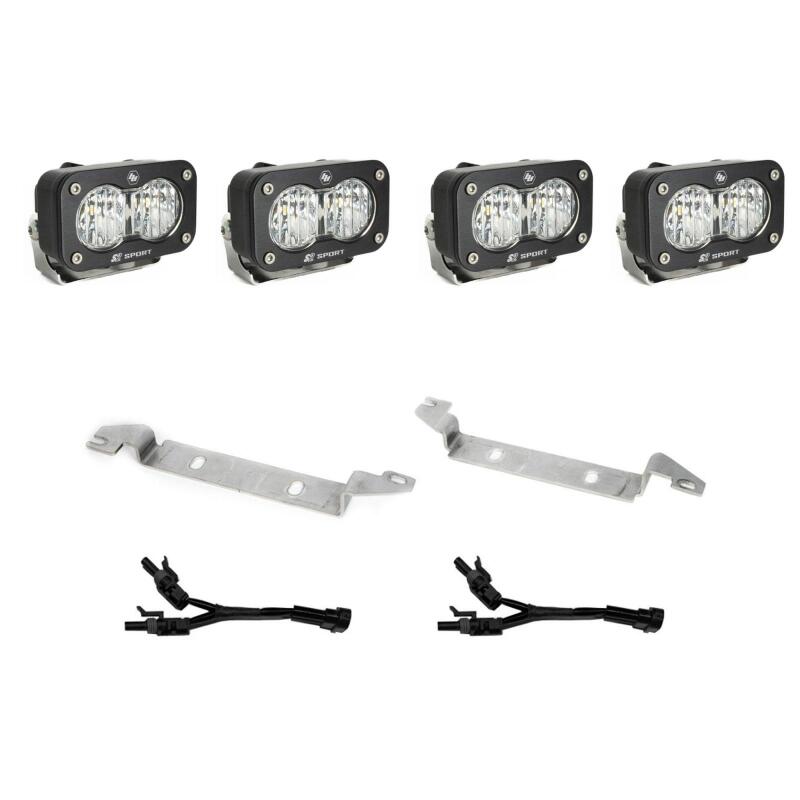 Toyota 4Runner Sport Fog Pocket Light Kit - Baja Designs - S2 Sport - Clear - `25-`27